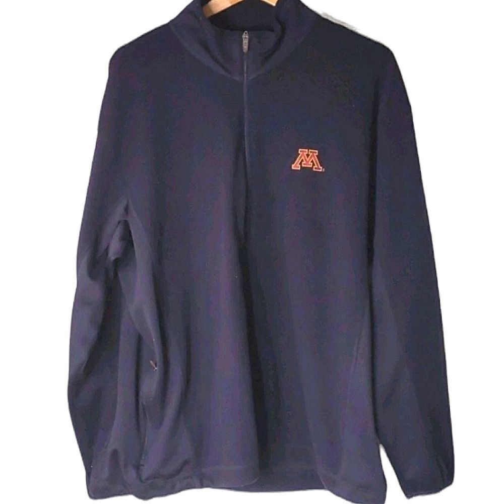 MN Golden Gophers Black Fleece Zip Up Jacket size  Men's XL